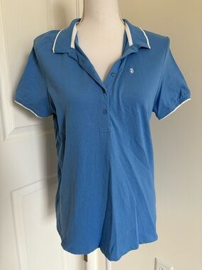 Izod Royal Blue Polo with White Logo Trim